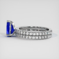 1.66 Ct. Blue Sapphire Ring, 18K White Gold 4