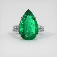 7.61 Ct. Emerald Ring, 18K White Gold 1