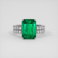 5.06 Ct. Emerald Ring, 18K White Gold 1