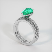 2.44 Ct. Emerald Ring, 18K White Gold 2