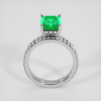 2.54 Ct. Emerald Ring, 18K White Gold 3