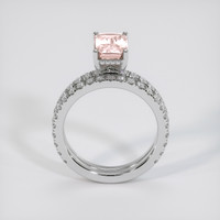 2.51 Ct. Peach Sapphire Ring, 18K White Gold 3
