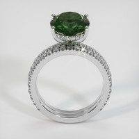 5.21 Ct. Green Sapphire Ring, 18K White Gold 3