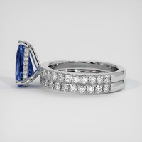 2.36 Ct. Blue Sapphire Ring, 18K White Gold 4