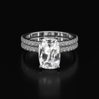 3.29 Ct. Sapphire Ring, 18K White Gold 1