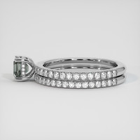 0.91 Ct. Bluish Grey Sapphire Ring, 18K White Gold 4