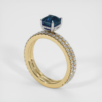 2.04 Ct. Sapphire Ring, 14K White & Yellow 2