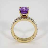 4.19 Ct. Purple Sapphire Ring, 10K Yellow Gold 3
