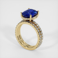 4.43 Ct. Sapphire Ring, 14K Yellow Gold 2