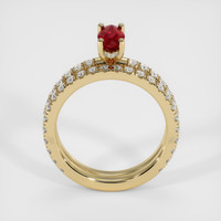 0.76 Ct. Ruby Ring, 14K Yellow Gold 3