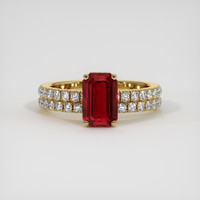 1.98 Ct. Ruby Ring, 14K Yellow Gold 1