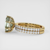3.56 Ct. Green Sapphire Ring, 14K Yellow Gold 4