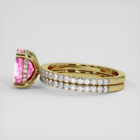 2.16 Ct. Pink Sapphire Ring, 14K Yellow Gold 4