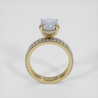 3.94 Ct. Bluish Grey Sapphire Ring, 14K Yellow Gold 3