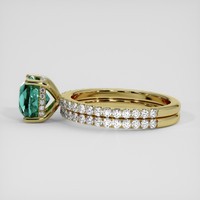2.15 Ct. Bluish Green Sapphire Ring, 14K Yellow Gold 4