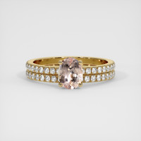 1.43 Ct. Pink Sapphire Ring, 14K Yellow Gold 1