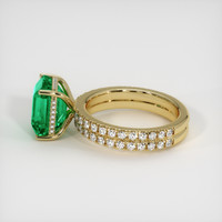 4.04 Ct. Emerald Ring, 18K Yellow Gold 4