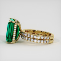 11.15 Ct. Emerald Ring, 18K Yellow Gold 4