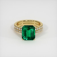 4.85 Ct. Emerald Ring, 18K Yellow Gold 1