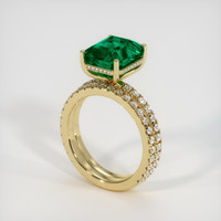 4.85 Ct. Emerald Ring, 18K Yellow Gold 2
