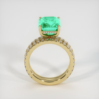 3.97 Ct. Emerald Ring, 18K Yellow Gold 3