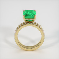 4.17 Ct. Emerald Ring, 18K Yellow Gold 3