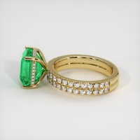 4.17 Ct. Emerald Ring, 18K Yellow Gold 4