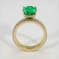 2.95 Ct. Emerald Ring, 18K Yellow Gold 3