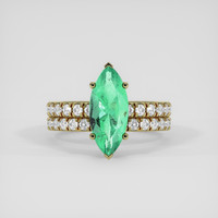 2.04 Ct. Emerald Ring, 18K Yellow Gold 1