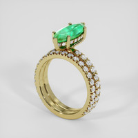 2.04 Ct. Emerald Ring, 18K Yellow Gold 2
