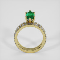 1.08 Ct. Emerald Ring, 18K Yellow Gold 3