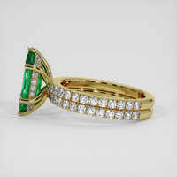 1.08 Ct. Emerald Ring, 18K Yellow Gold 4