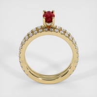 0.76 Ct. Ruby Ring, 18K Yellow Gold 3