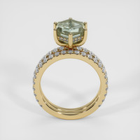 3.56 Ct. Green Sapphire Ring, 18K Yellow Gold 3