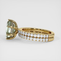 3.56 Ct. Green Sapphire Ring, 18K Yellow Gold 4
