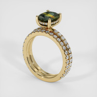2.55 Ct. Bi Color Sapphire Ring, 18K Yellow Gold 2