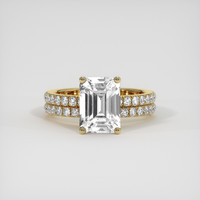 2.50 Ct. White Sapphire Ring, 18K Yellow Gold 1