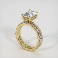 2.50 Ct. White Sapphire Ring, 18K Yellow Gold 2