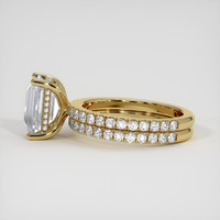 2.50 Ct. White Sapphire Ring, 18K Yellow Gold 4