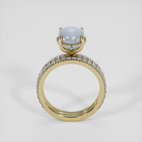 3.94 Ct. Bluish Grey Sapphire Ring, 18K Yellow Gold 3