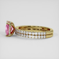 1.59 Ct. Pink Sapphire Ring, 18K Yellow Gold 4