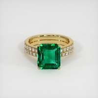 2.95 Ct. Emerald Ring, 18K Yellow Gold 1