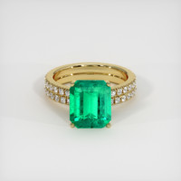 3.35 Ct. Emerald Ring, 18K Yellow Gold 1