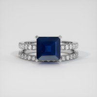 2.13 Ct. Blue Sapphire Ring, Platinum 950 1
