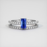 0.96 Ct. Blue Sapphire Ring, Platinum 950 1