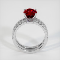 2.10 Ct. Ruby Ring, Platinum 950 3