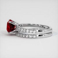 2.10 Ct. Ruby Ring, Platinum 950 4