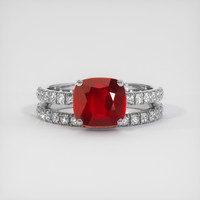 2.98 Ct. Ruby Ring, Platinum 950 1