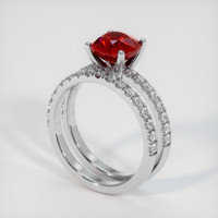 2.98 Ct. Ruby Ring, Platinum 950 2