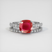 1.74 Ct. Ruby Ring, Platinum 950 1